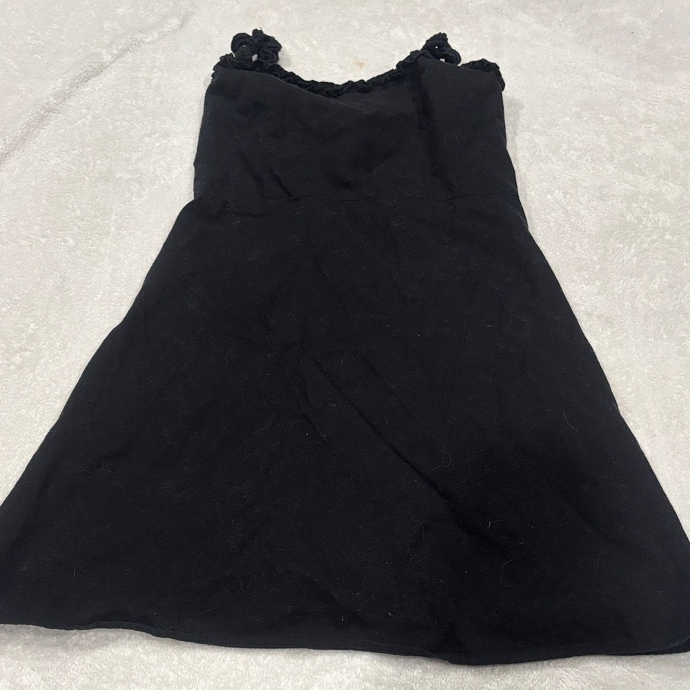 ⭐️ 2/$10 - ASOS Black Lace-Trim A-Line Mini Dress